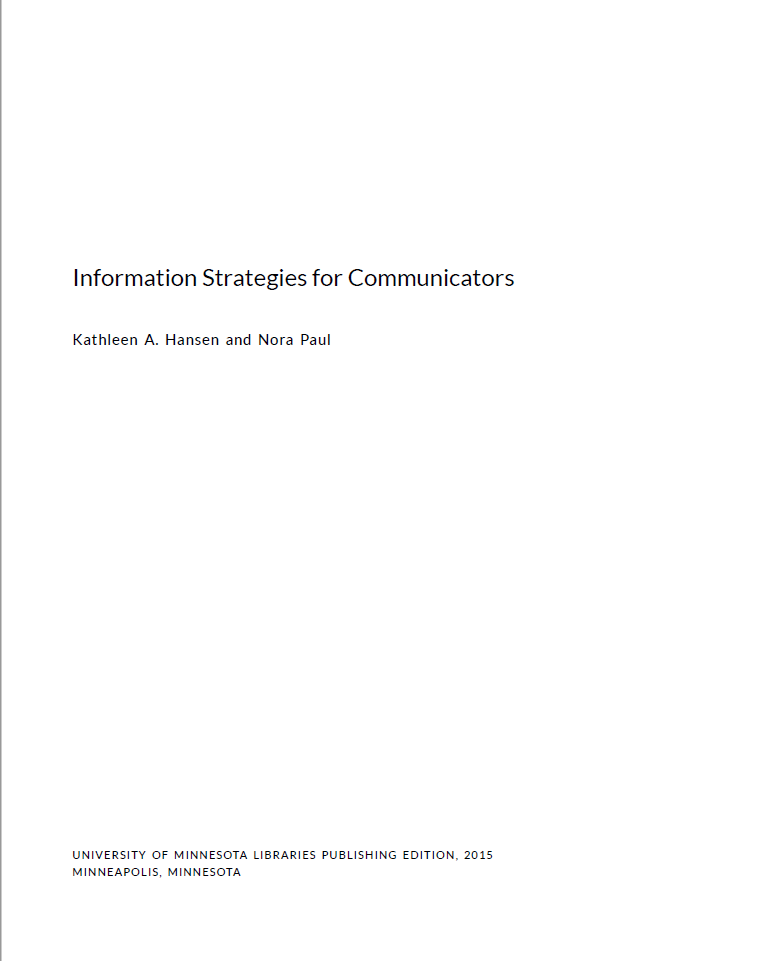 Information Strategies for Communicators