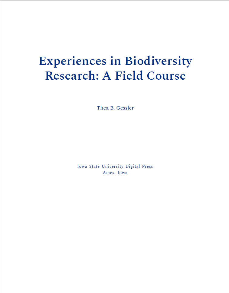 Experiences in Biodiversity Research: A Field Course